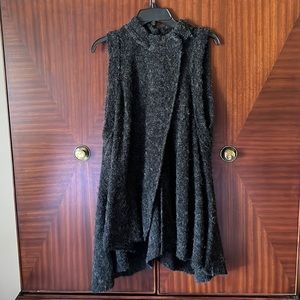 Free People gray wool sleeveless sweater